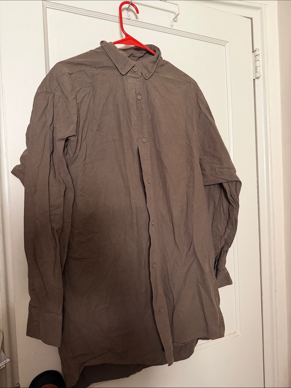 Essentials woMen's Button-Down Shirt dress  in Taupe Brown